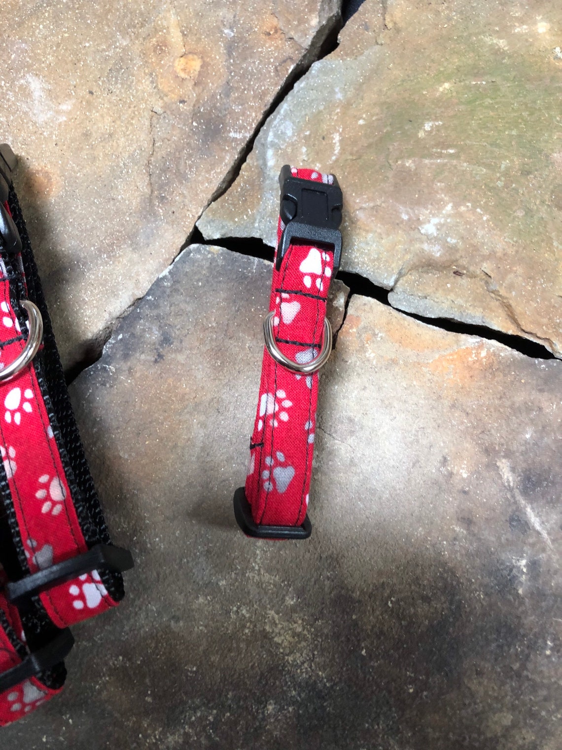 Rockwell on Black Nylon bing Dog Collar Cat Collar Etsy UK