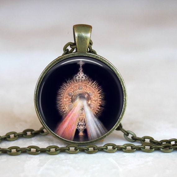 Divine Mercy Monstrance Pendant Catholic Jewelry In