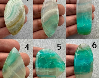 Karibik Calcit Cabochon | Polierter Edelstein für Schmuck