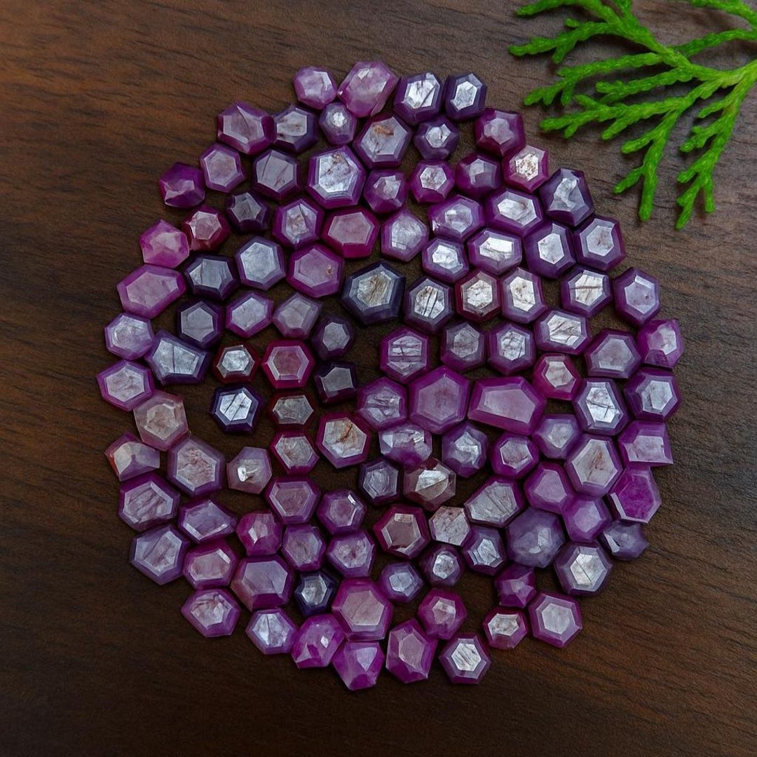 Natural Ruby Gemstone – Step Cut Hexagon, Loose Ring Stone - Etsy