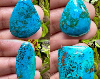 Polished Chrysocolla Cabochon, Gemstone for Jewelry Making