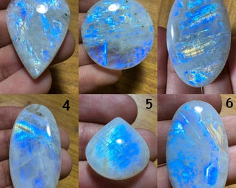 Rainbow Moonstone Cabochon • Iridescent Gemstone for Jewelry Making