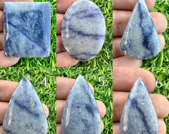 Natural Sodalite Cabochon Gemstone | Sodalite Cabochon | Healing Crystal Stone | Handmade Loose Gemstone for Jewelry Making.
