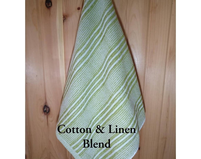 Premium Handwoven Tea Towel, Cotton & Linen Blend, Striped, Extra Large, Absorbent, Durable, 20 Colour Options,