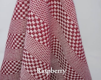 Red Kitchen Towels, HANDWOVEN Tea Towels, CRIMSON COLLECTION - Choose from 10 shades of red and pink