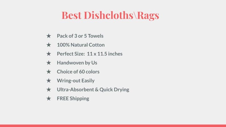 Handwoven Cotton Dishcloths – Set of 3 or 5, Choose from 60 vibrant Colours image 13