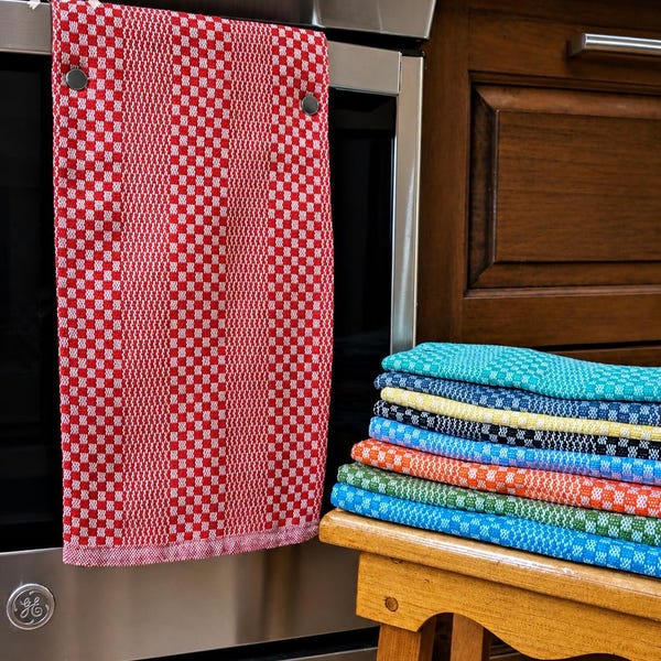 Hanging Hand Towel, HANDWOVEN,  100% cotton, 60 colours available, Modern Kitchen,