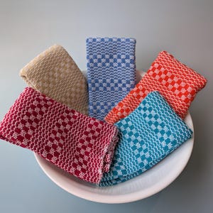 Handwoven Cotton Dishcloths – Set of 3 or 5, Choose from 60 vibrant Colours image 10