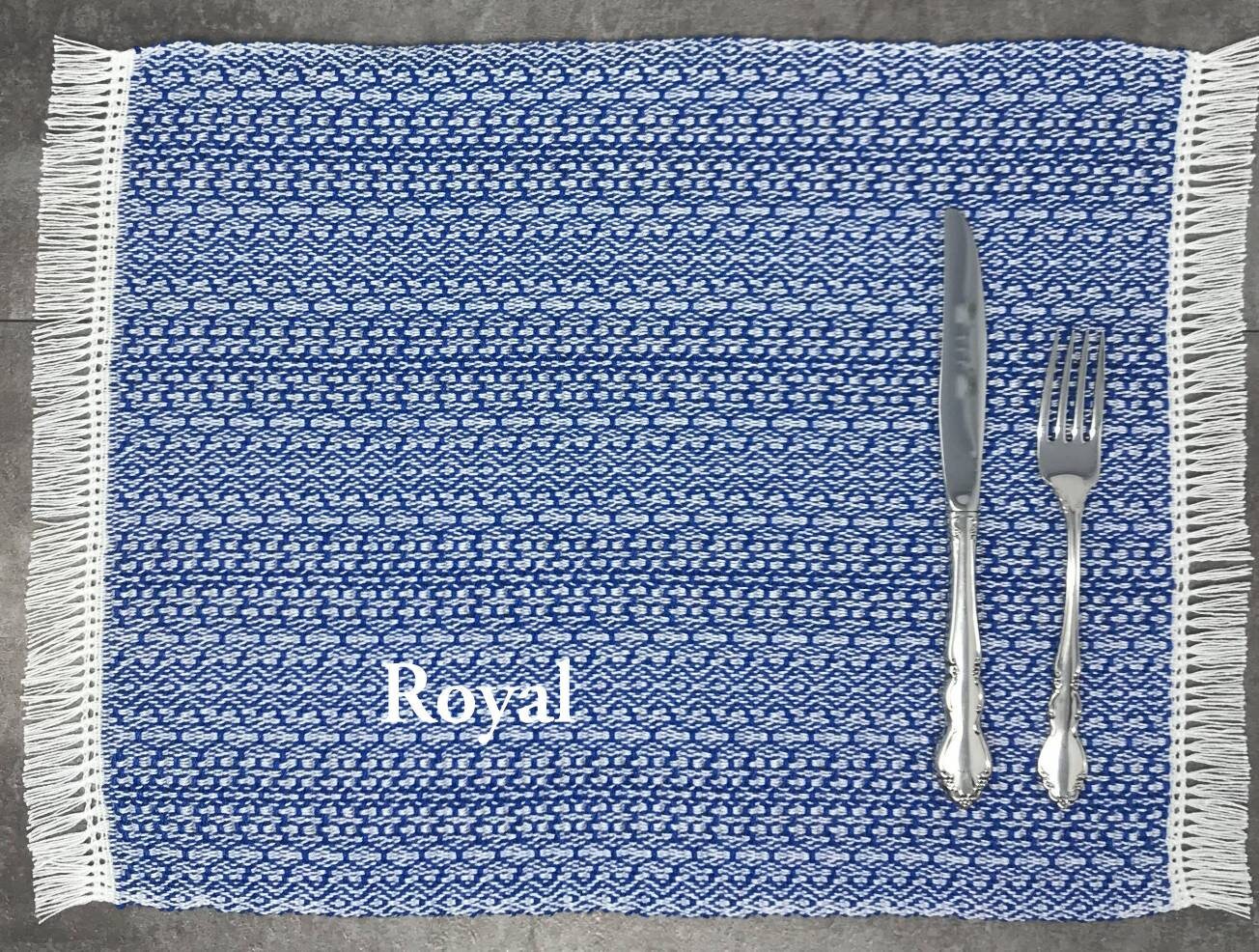 Royal BLUE PLACEMATS Sets of 4 6 or 8 HANDWOVEN Placemats Etsy