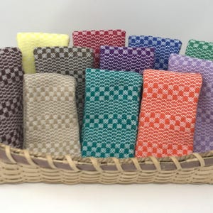 Handwoven Cotton Dishcloths – Set of 3 or 5, Choose from 60 vibrant Colours image 8