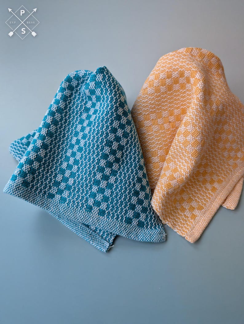 Handwoven Cotton Dishcloths – Set of 3 or 5, Choose from 60 vibrant Colours image 11