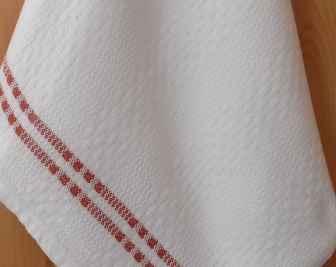 HANDWOVEN TEA TOWEL, White Kitchen Dish Towel, 100% cotton, Modern Kitchen Decor