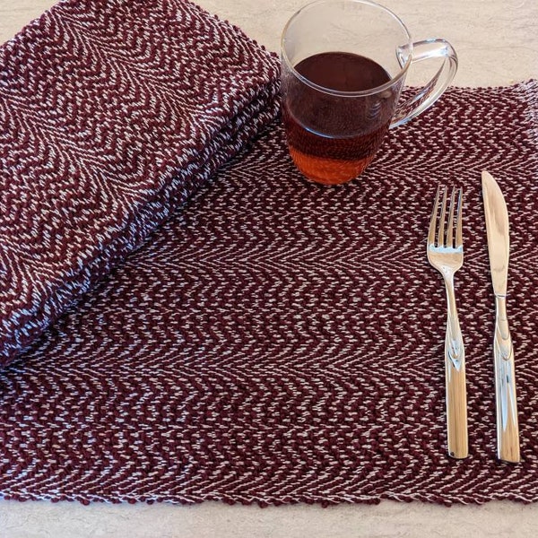 Burgundy Placemats Etsy
