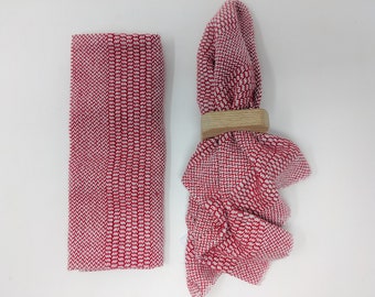 HANDWOVEN Eco-Friendly Table Napkins: Sustainable Style for Your Dining Experience, Set of 4 or 6 Napkins, Multiple Colors Available