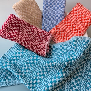 Handwoven Cotton Dishcloths – Set of 3 or 5, Choose from 60 vibrant Colours image 6