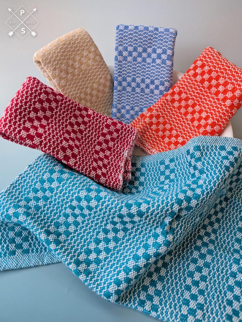 Handwoven Cotton Dishcloths – Set of 3 or 5, Choose from 60 vibrant Colours image 6