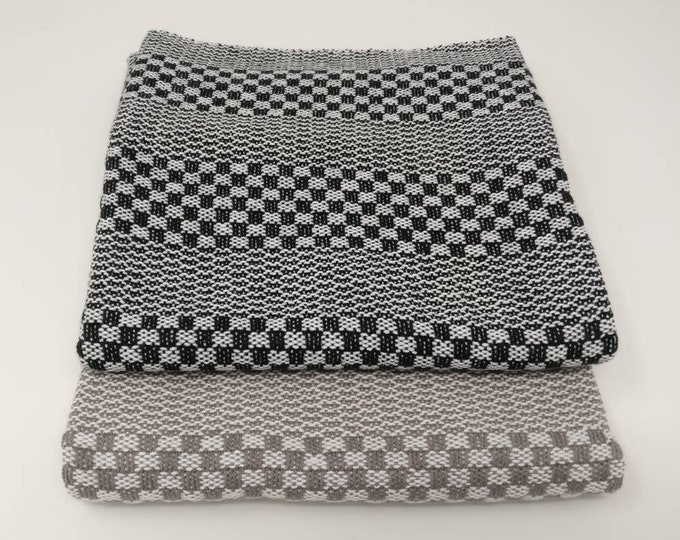 Set of 2 HANDWOVEN TEA TOWELS, 100% Cotton, Choice of 60 Colours
