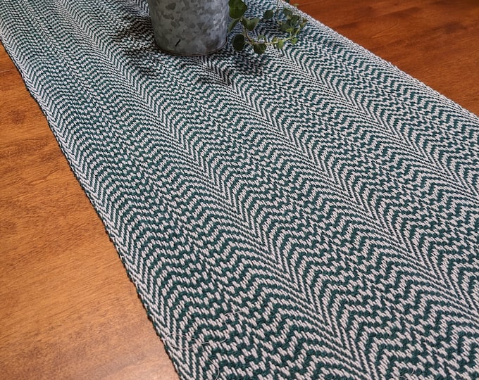 Forest Green - HANDWOVEN TABLE RUNNER