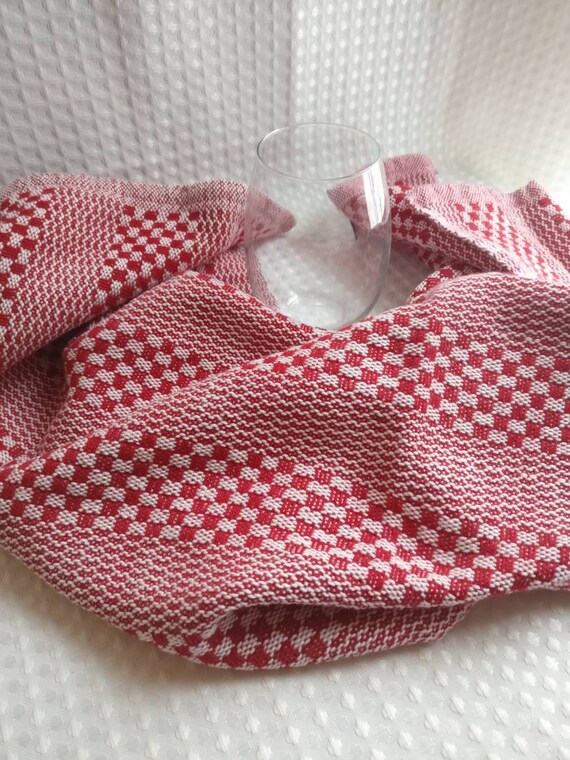 Holiday Kitchen Red Towels Handwoven Towel Tea Towel Etsy