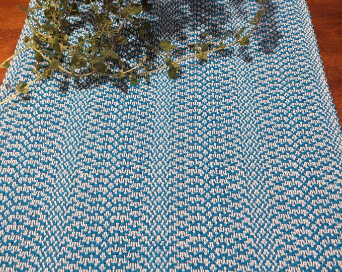 Brighten Your Home with This Handwoven Sky Blue Table Runner!