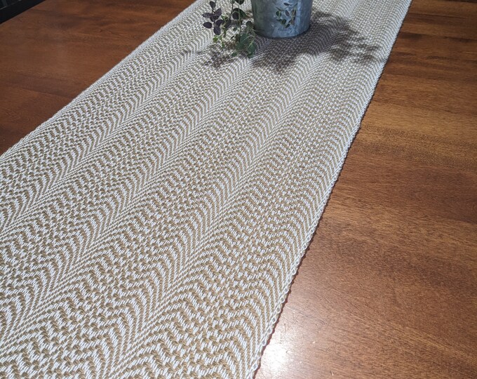 Sandy Dunes- HANDWOVEN TABLE RUNNER
