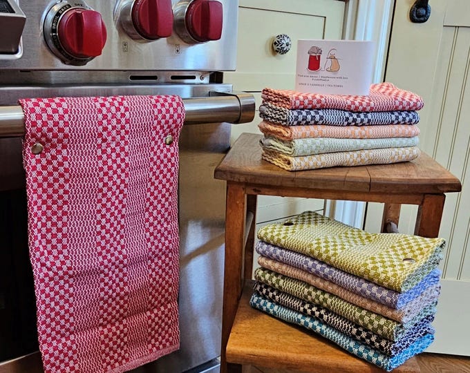 Hanging Hand Towel, HANDWOVEN,  100% cotton, 60 colours available, Modern Kitchen,