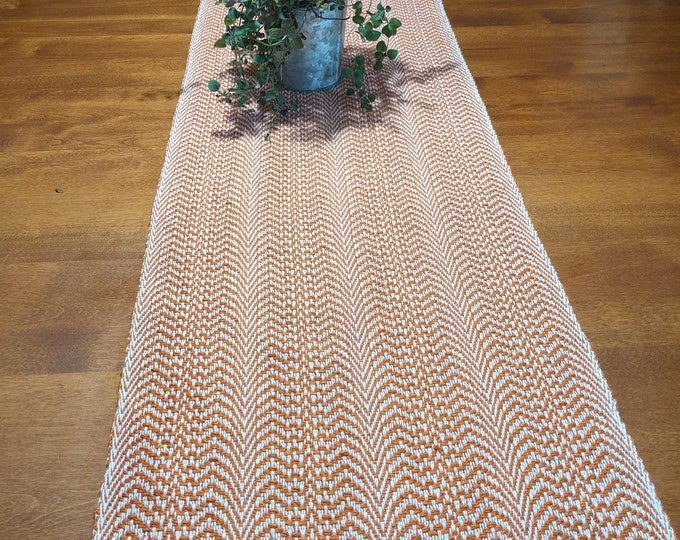 Handwoven Burnt Orange Table Runner - Available in 3 Lengths
