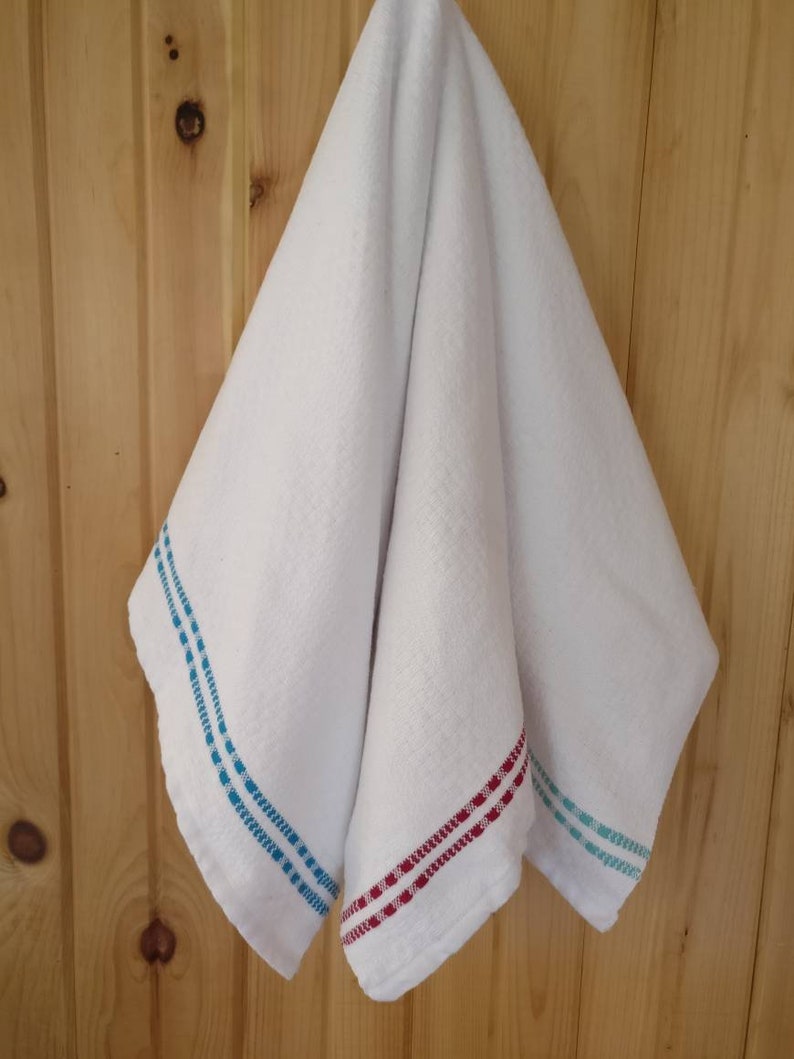 Linge à vaisselle tissé main linge blanc 100 coton torchon Etsy Canada