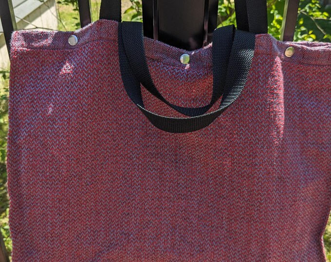 The Ember Sky Tote – Handwoven Large Tote Bag, Unisex, 15"x20"x6"