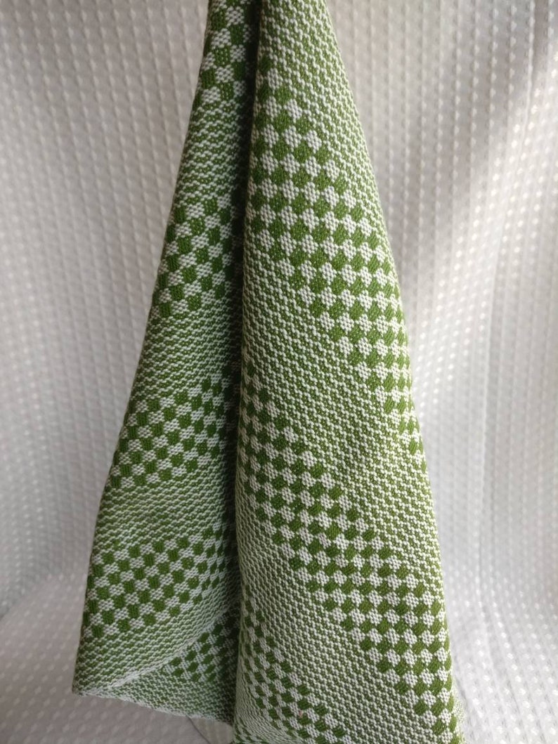 GREEN Kitchen Towels Handwoven Sea Green 100 cotton Etsy
