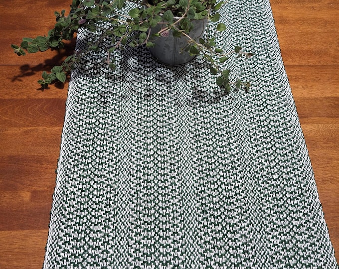 Bring the Outdoors In with This Handwoven Forest Green Table Runner!