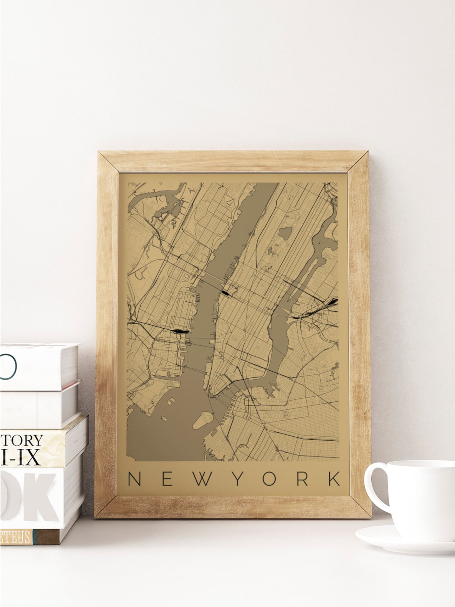 Map of New York Fits IKEA Frame Map ART New York Poster Etsy