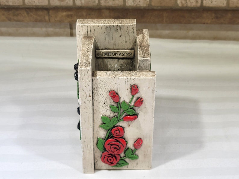 Vintage Thermometer Box Pen Holder Brush Holder Planter Etsy