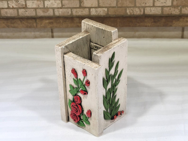 Vintage Thermometer Box Pen Holder Brush Holder Planter Etsy