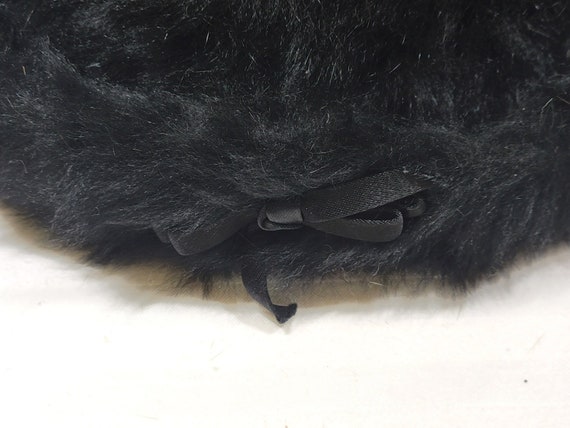 Vintage Hat Faux Fur Black Beret Filbert Orcel 19… - image 8