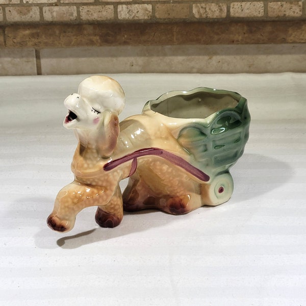 Vintage Poodle Planter USA Pottery, Home Décor, Plants