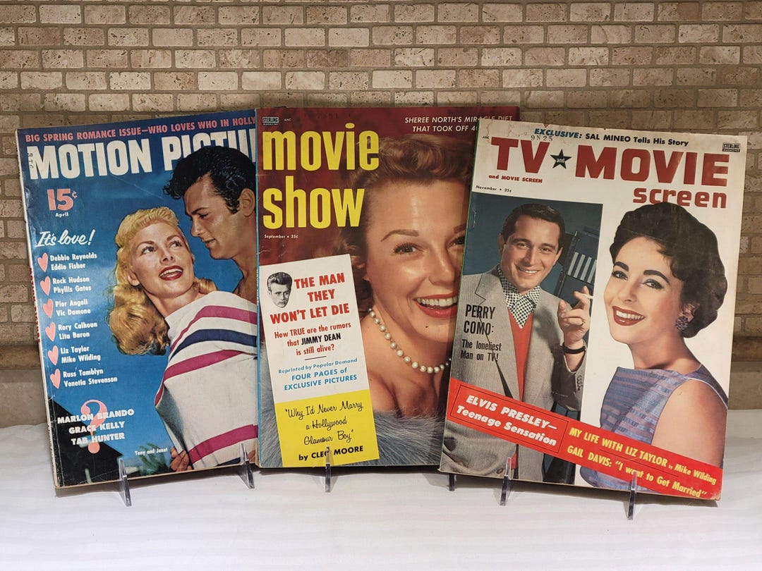 Movie Magazines 1956 Set Of 3 TV Movie Screen Movie Show Motion movie-magazines-1956-set-of-3-tv-movie-screen-movie-show-motion