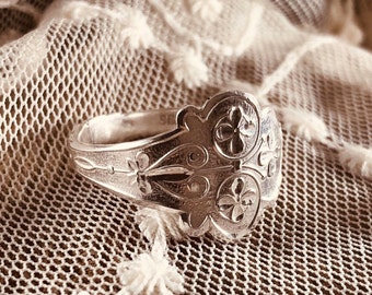MARTHINSEN Vintage TH NORWAY  Spoon Ring Size 6 Art Nouveau Style