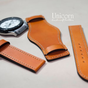 Leather watch strap , Cuff watch band, watch strap, Genuine Leather, watch Strap band,  leather watch band