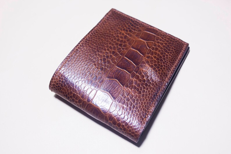 Ostrich Wallet Men's Leather Wallet. Personalized Etsy