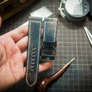 Shell cordovan Panerai strap, panerai strap, vintage strap, vintage panerai, strap, watch band, marble strap, marble shell cordovan strap