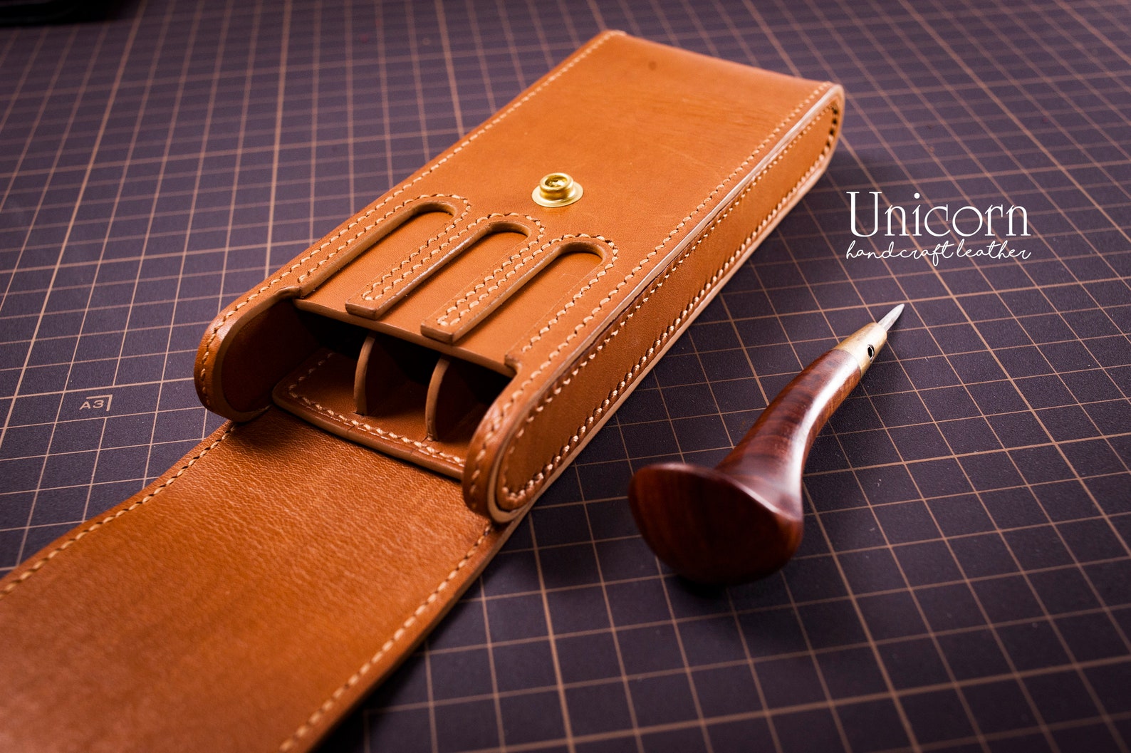 Pencase Leather Handmade Leather Fountain Pen Case Pen Case Etsy