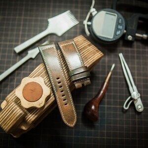 Shell cordovan Panerai strap, panerai strap, vintage strap, vintage panerai, strap, watch band, marble strap, marble shell cordovan strap