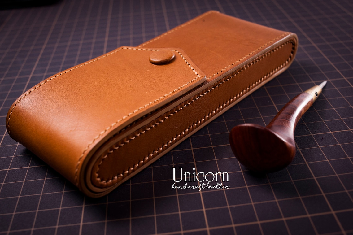 Pencase Leather Handmade Leather Fountain Pen Case Pen Case Etsy