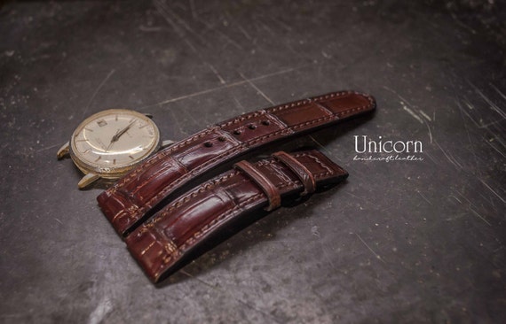 custom alligator watch straps