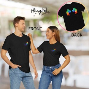 Rainbow wings Pride Shirt, Pride T-shirt, Lgbtq+ shirt, lgbtq shirt, Pride shirt, LGBTQ, rainbow Lgbtq shirt, rainbow shirt, Feather pride