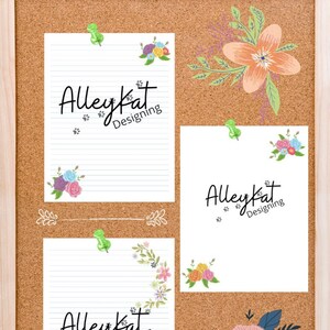 letter writing paper digital download lined unlined Flowers spring leaves Printable paper stationery Stationary