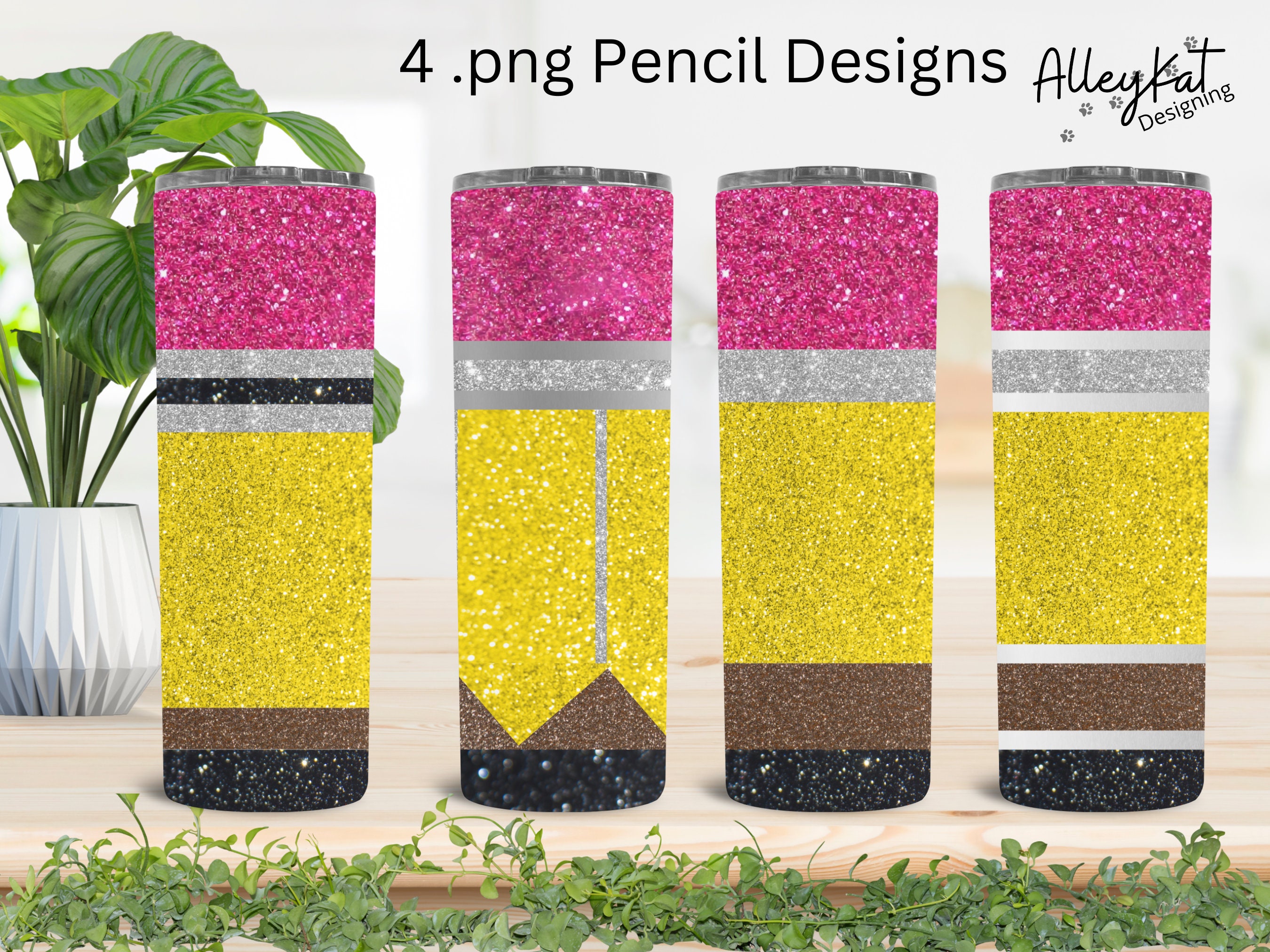 Glitter Pencil Sublimation Tumbler – Rustic Edge Designs