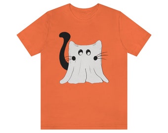 Ghost cat shirt, ghost shirt, Halloween shirt, Halloween cat, Halloween ghost cat shirt, cat lover,