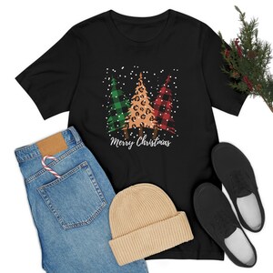 Buffalo Plaid Christmas Shirt, Merry Christmas Shirt, Christmas T-shirt ,Christmas Family Shirt, Christmas Gift, Holiday Gift, Leopard Shirt